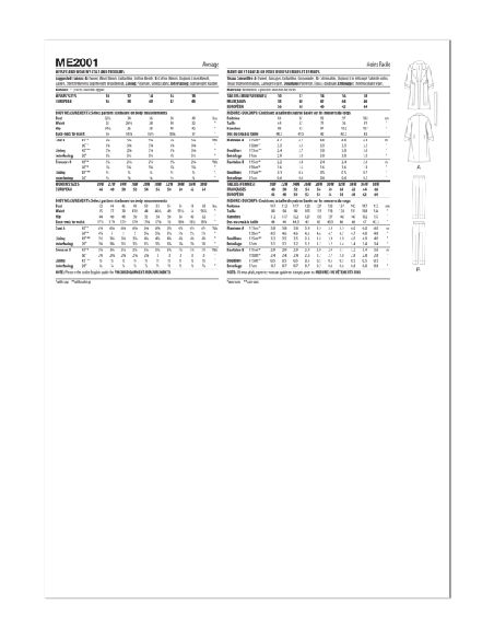 Patron KnowMe 2001.M1 - Manteau oversize et pantalon taille haute