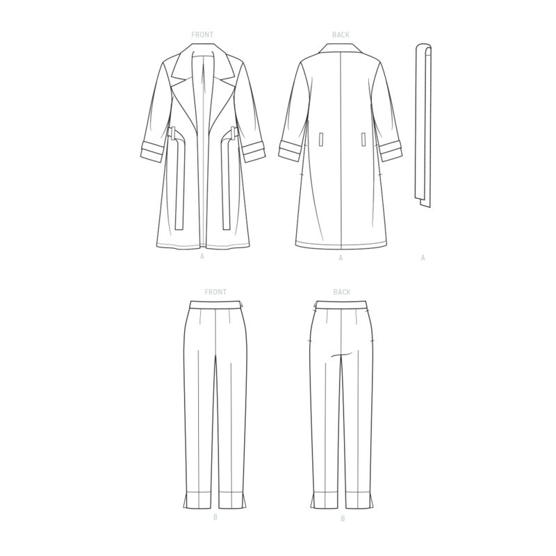 Patron KnowMe 2001.M1 - Manteau oversize et pantalon taille haute