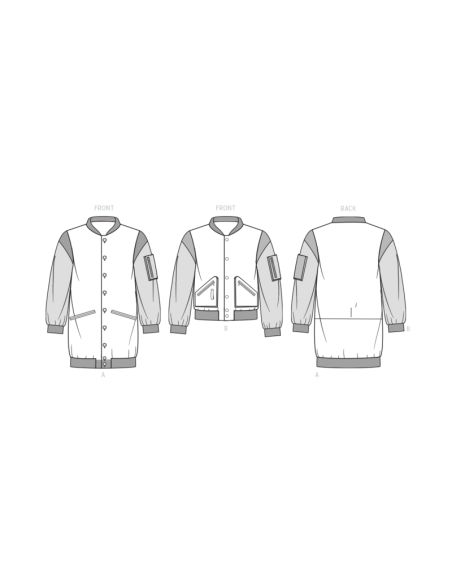 Patron KnowMe 2010.AA - Blouson varsity pour homme
