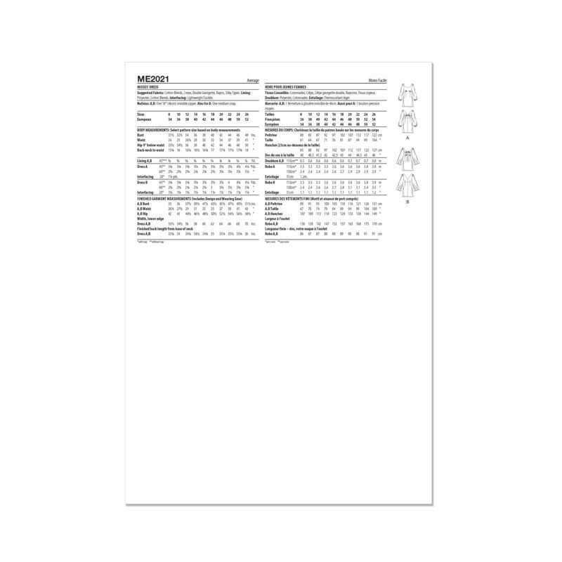 Patron KnowMe 2021.K5 - Robe misses' par Gwen Heng