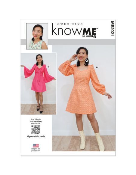 Patron KnowMe 2021.K5 - Robe misses' par Gwen Heng