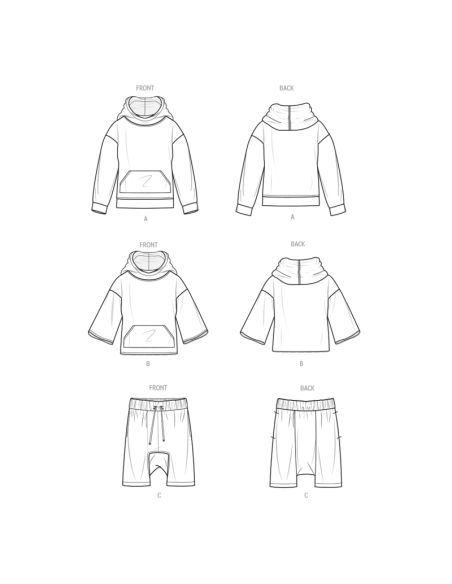 Patron KnowMe 2023.A - Sweat à capuche et short