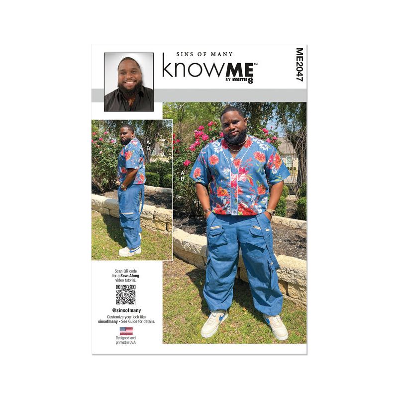 Patron KnowMe 2047.AA - Chemise et pantalon de jogging pour hommes