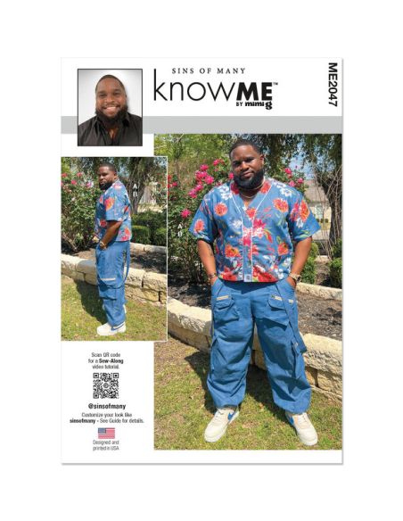 Patron KnowMe 2047.AA - Chemise et pantalon de jogging pour hommes