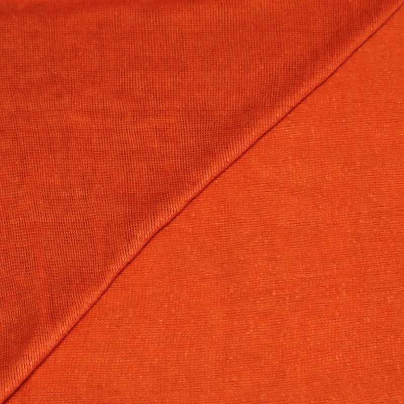 Jersey tubulaire 100% lin - Orange