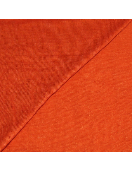 Jersey tubulaire 100% lin - Orange