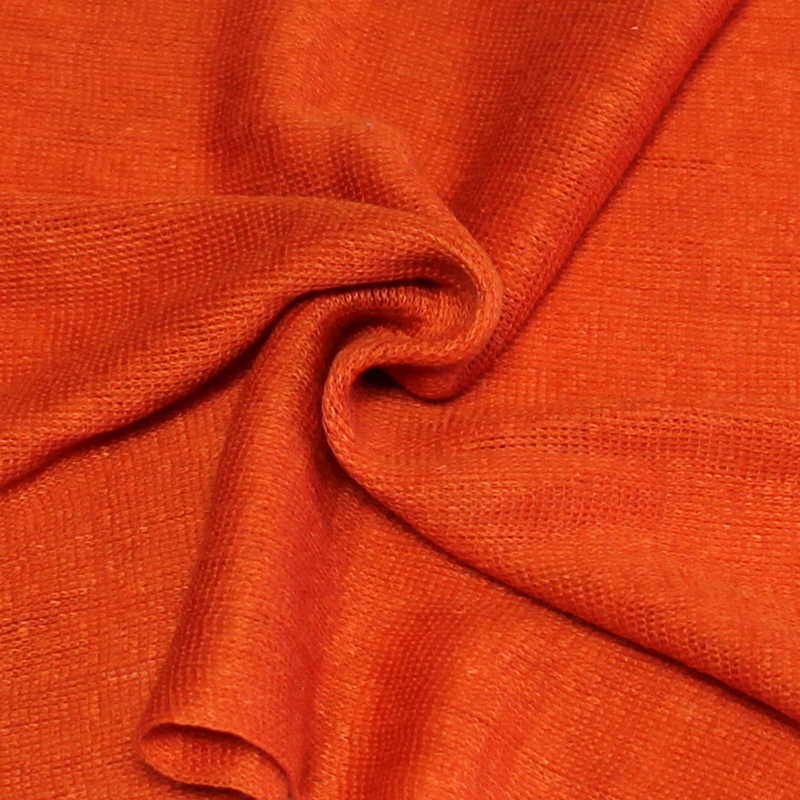 Jersey tubulaire 100% lin - Orange