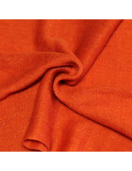 Jersey tubulaire 100% lin - Orange