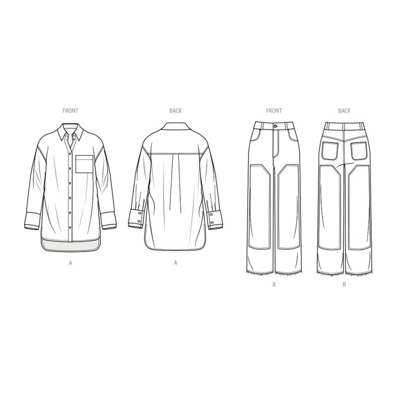 Patron KnowMe 2052.K5 - Chemise et pantalons