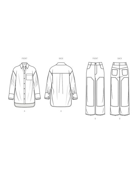 Patron KnowMe 2052.K5 - Chemise et pantalons