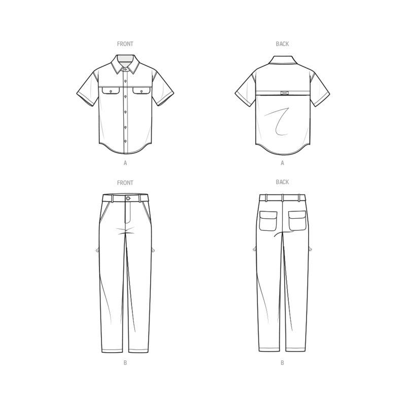 Patron KnowMe 2056.AA - Chemise et pantalons pour homme