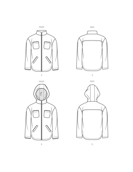 Patron KnowMe 2057.D5 - Veste avec capuche optionnelle