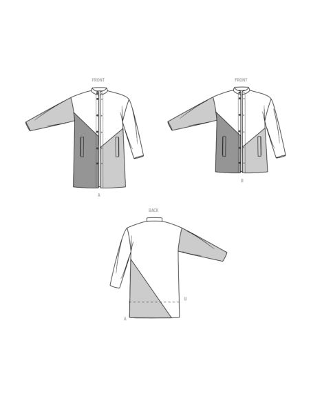 Patron KnowMe 2058.H5 - Manteau asymétrique