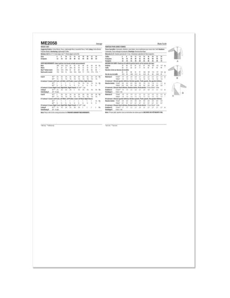 Patron KnowMe 2058.H5 - Manteau asymétrique