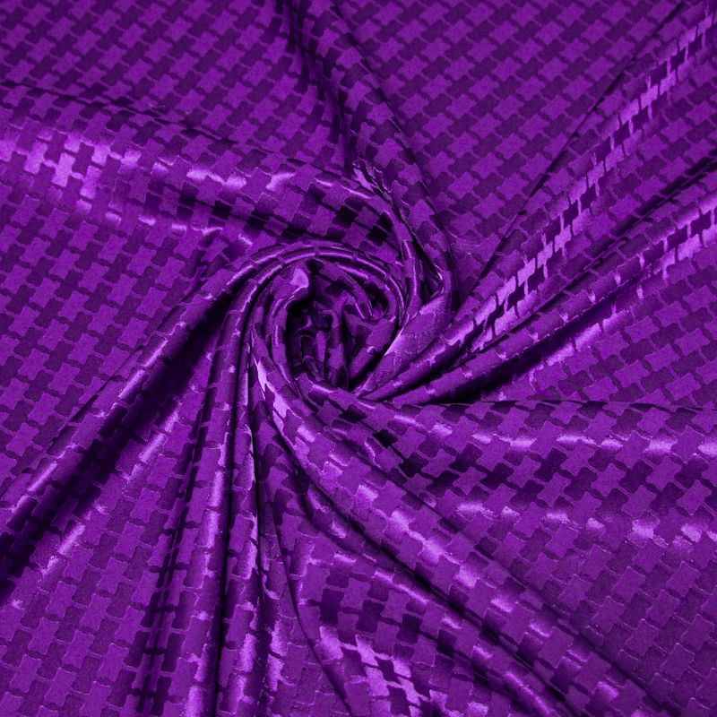 Crêpe envers satin jacquard - Croisillons violet