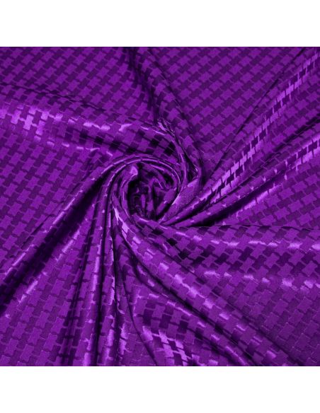Crêpe envers satin jacquard - Croisillons violet