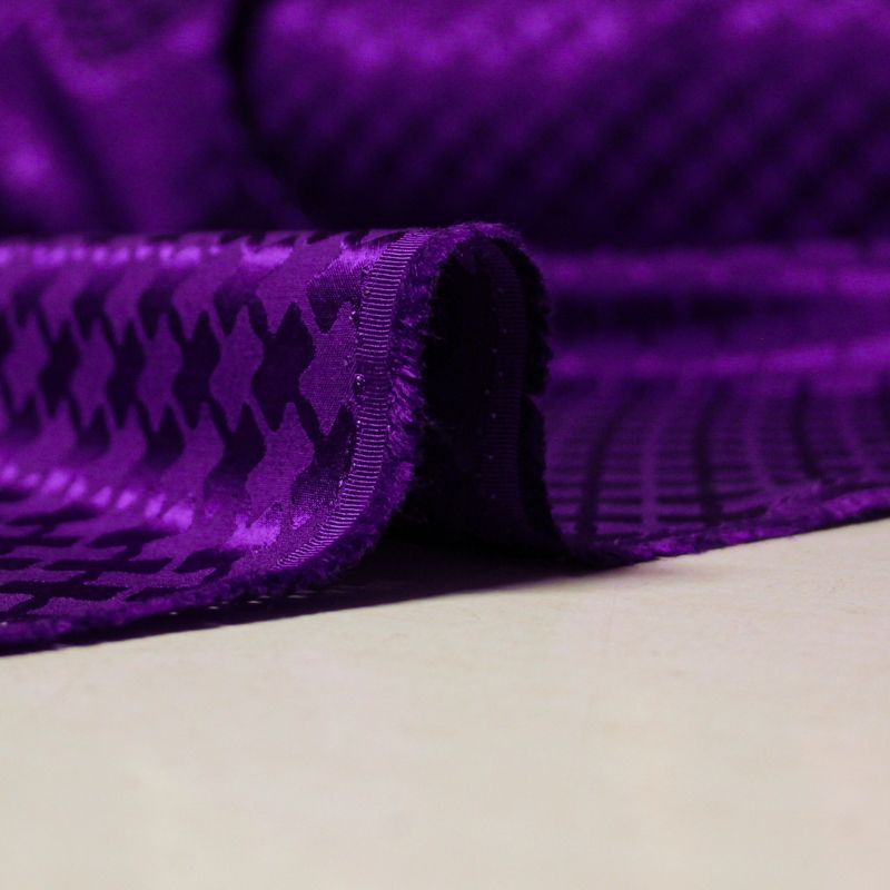 Crêpe envers satin jacquard - Croisillons violet