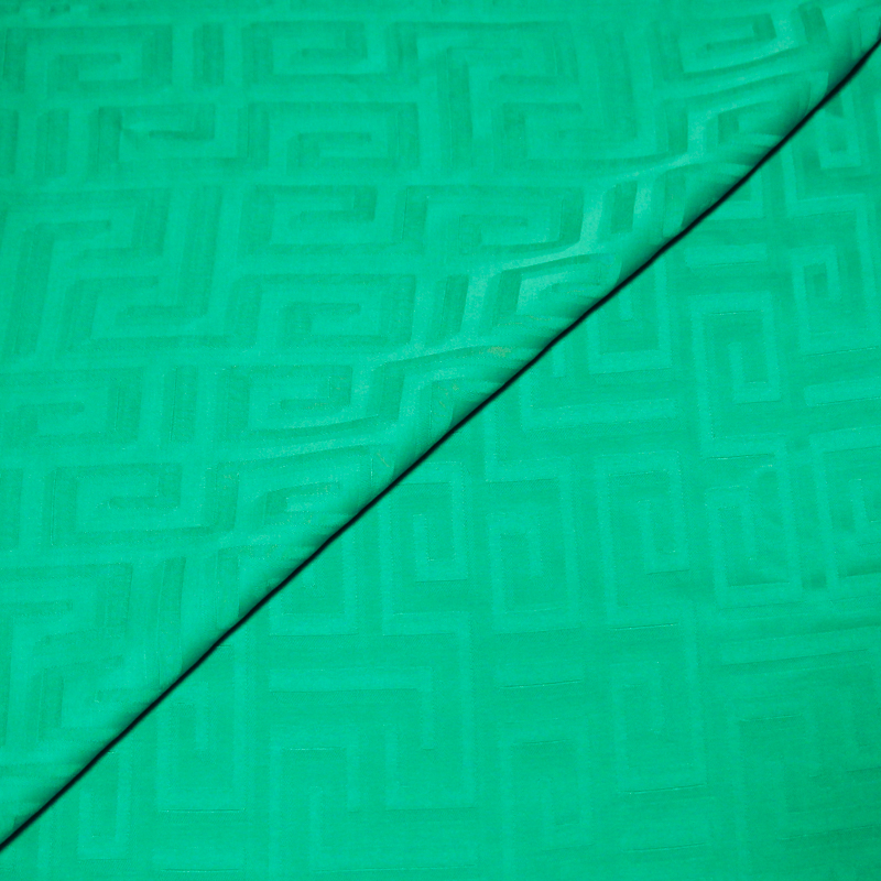 Crêpe envers satin jacquard - Labyrinthe vert