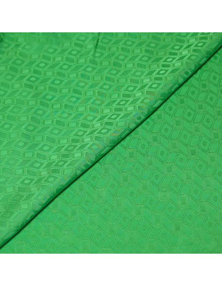 Crêpe envers satin jacquard - Géométrique vert