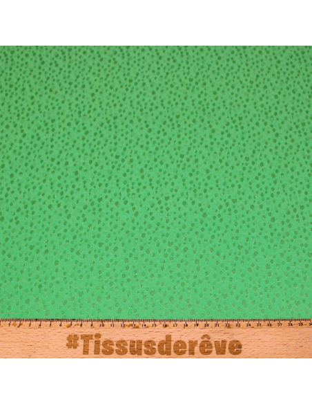 Crêpe envers satin jacquard - Pois irréguliers vert