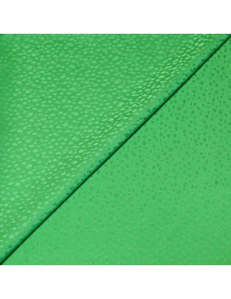 Crêpe envers satin jacquard - Pois irréguliers vert