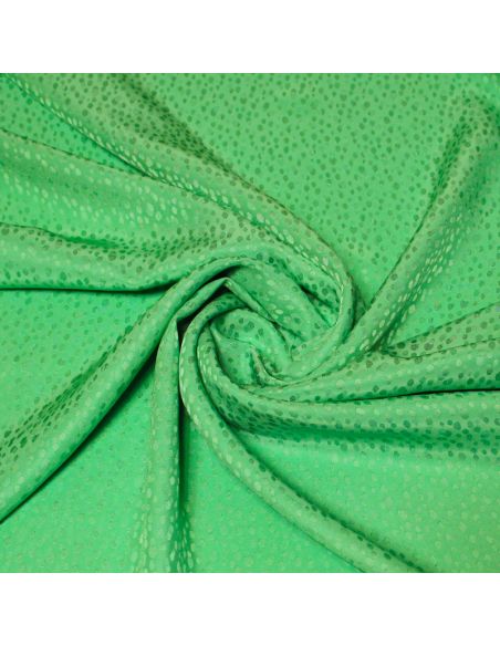 Crêpe envers satin jacquard - Pois irréguliers vert