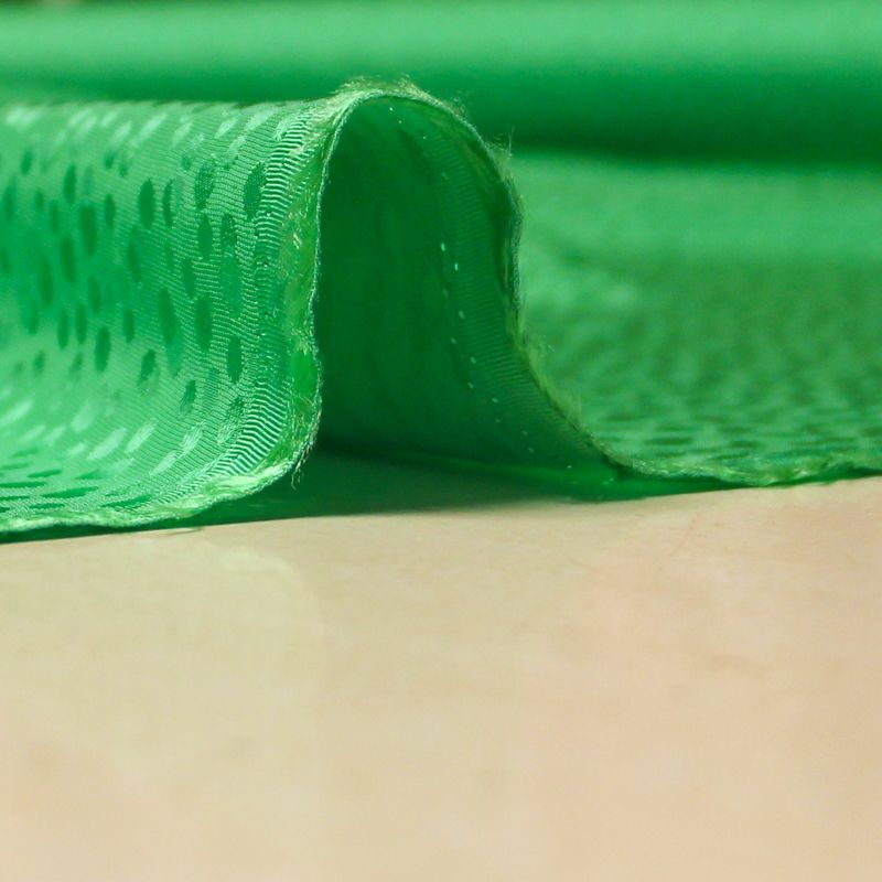 Crêpe envers satin jacquard - Pois irréguliers vert