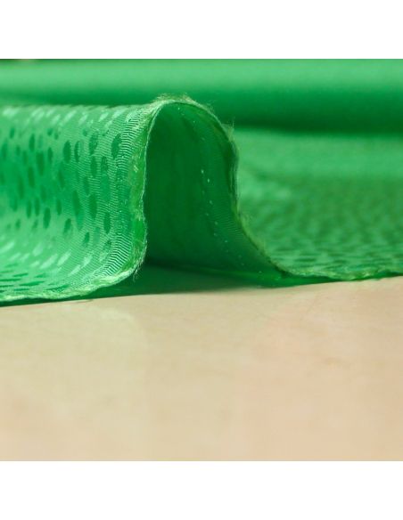 Crêpe envers satin jacquard - Pois irréguliers vert