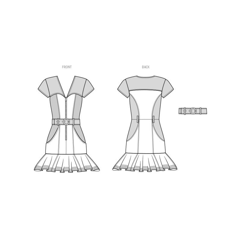 Patron KnowMe 2066.H5 - Robe rétro avec volant