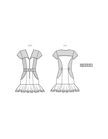 Patron KnowMe 2066.H5 - Robe rétro avec volant