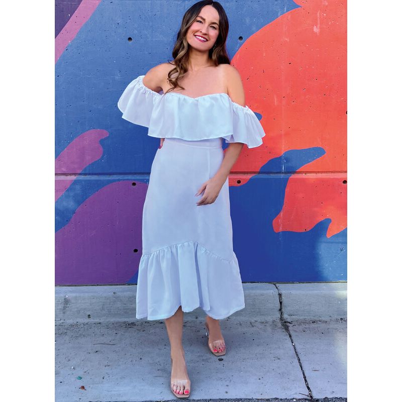 Patron KnowMe 2067.H5 - Robe à volant épaules dénudées