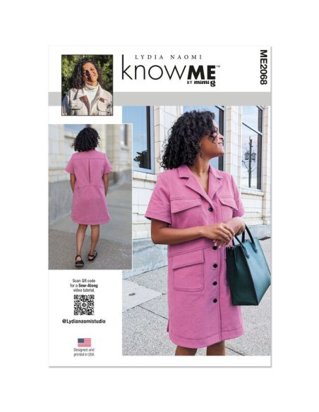 Patron KnowMe 2068.K5 - Robe chemise cargo