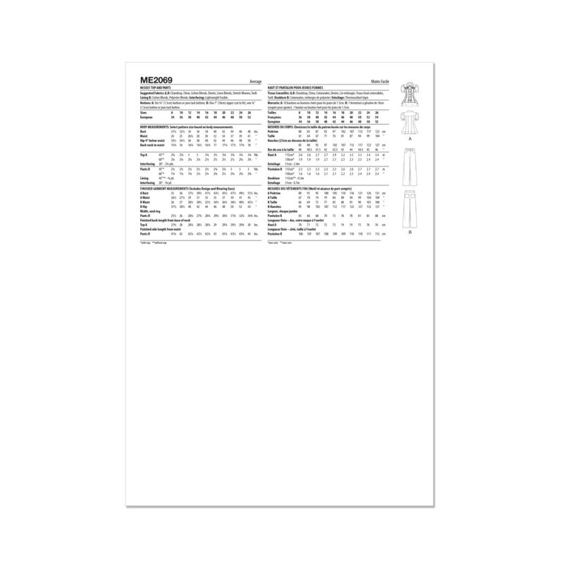 Patron KnowMe 2069.K5 - Haut et pantalon