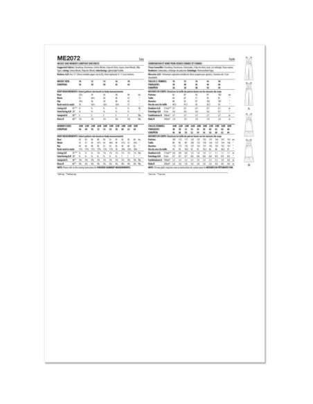 Patron KnowMe 2072.M1 - Combinaison et robe