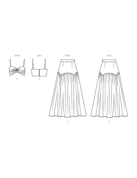 Patron KnowMe 2073.K5 - Crop top et jupe