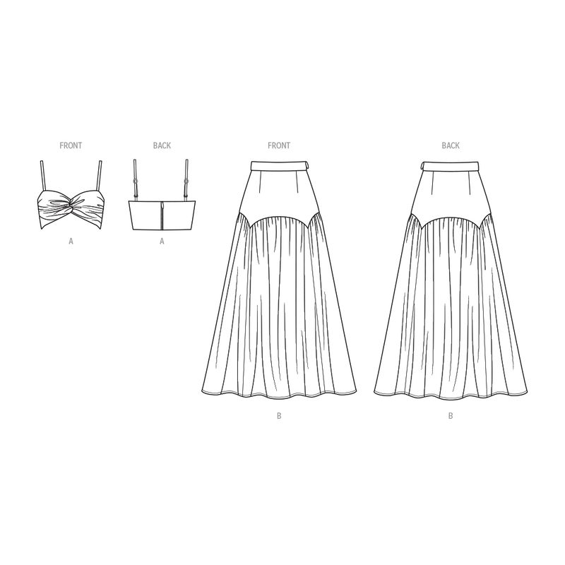 Patron KnowMe 2073.K5 - Crop top et jupe