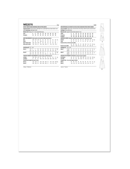 Patron KnowMe 2076.H5 - Robe réversible