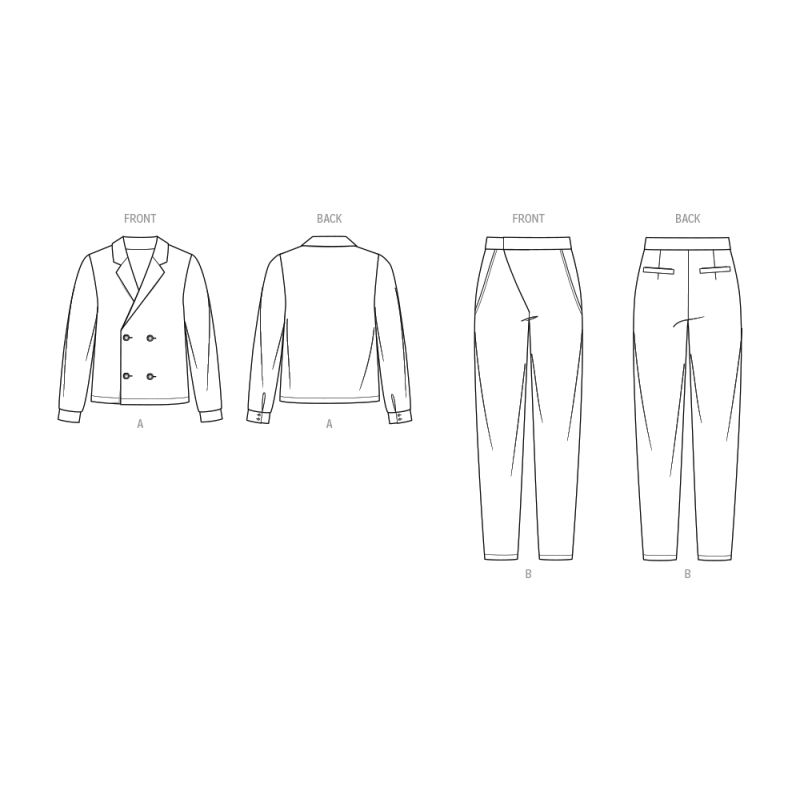 Patron KnowMe 2079.AA - Chemise et pantalons pour hommes