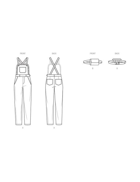 Patron KnowMe 2083.M1 - Salopette et sac ceinture