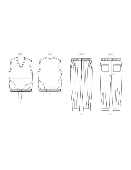 Patron KnowMe 2088.AA - Gilet et pantalon pour hommes