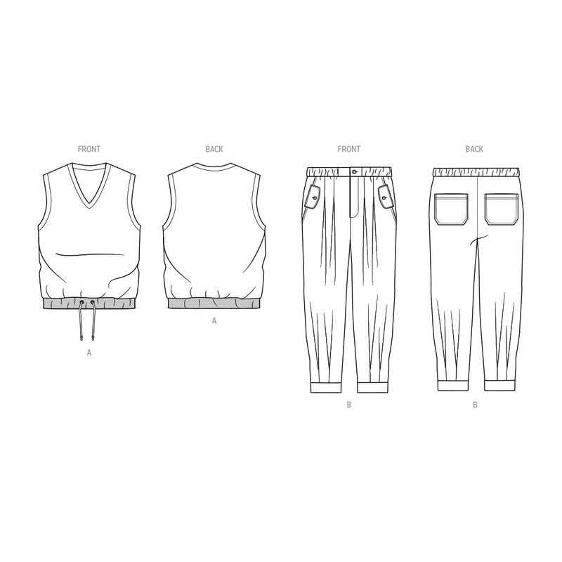 Patron KnowMe 2088.AA - Gilet et pantalon pour hommes