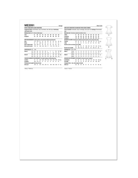 Patron KnowMe 2091.K5 - Robe à variations de manches