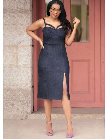 Patron KnowMe 2094.K5 - Robe élégante avec fente haute