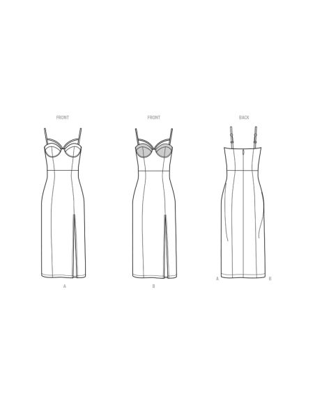 Patron KnowMe 2094.K5 - Robe élégante avec fente haute