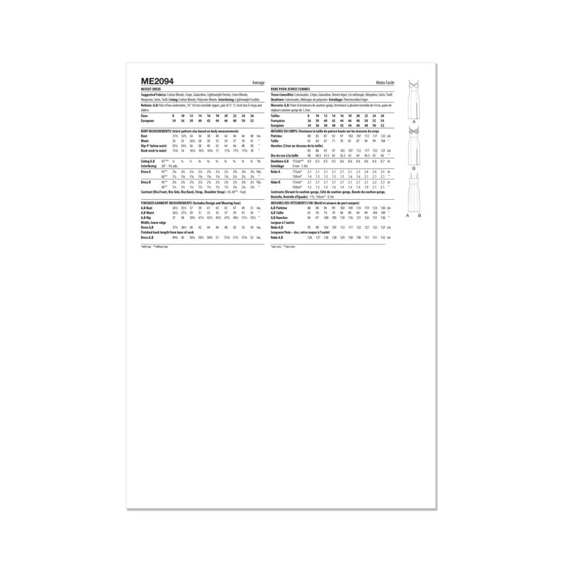 Patron KnowMe 2094.K5 - Robe élégante avec fente haute
