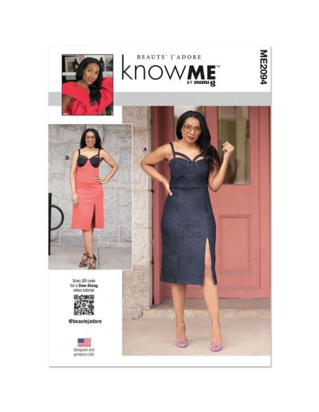 Patron KnowMe 2094.K5 - Robe élégante avec fente haute