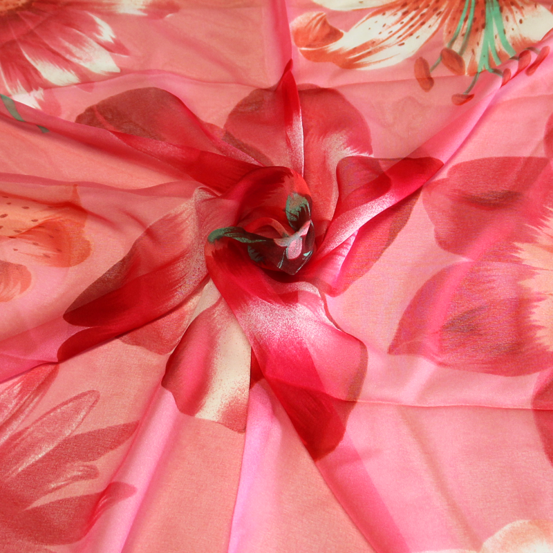 Paréo - Iris & marguerite rose