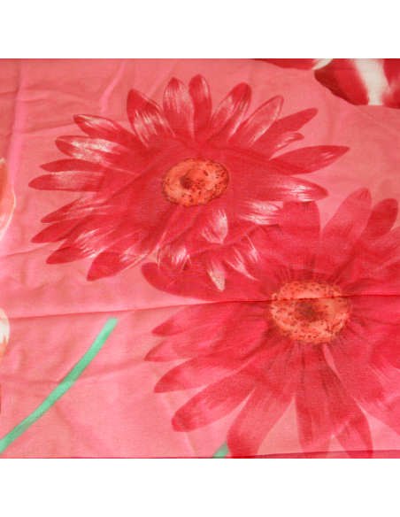 Paréo - Iris & marguerite rose