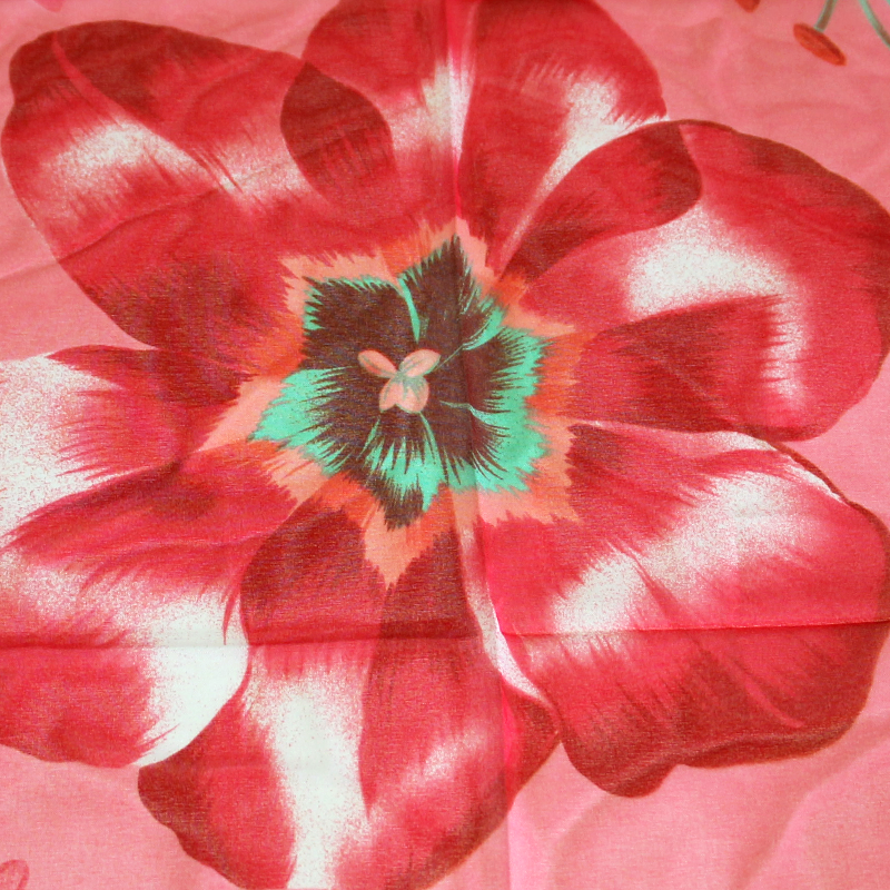 Paréo - Iris & marguerite rose