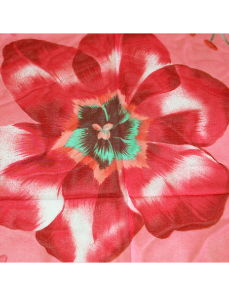 Paréo - Iris & marguerite rose